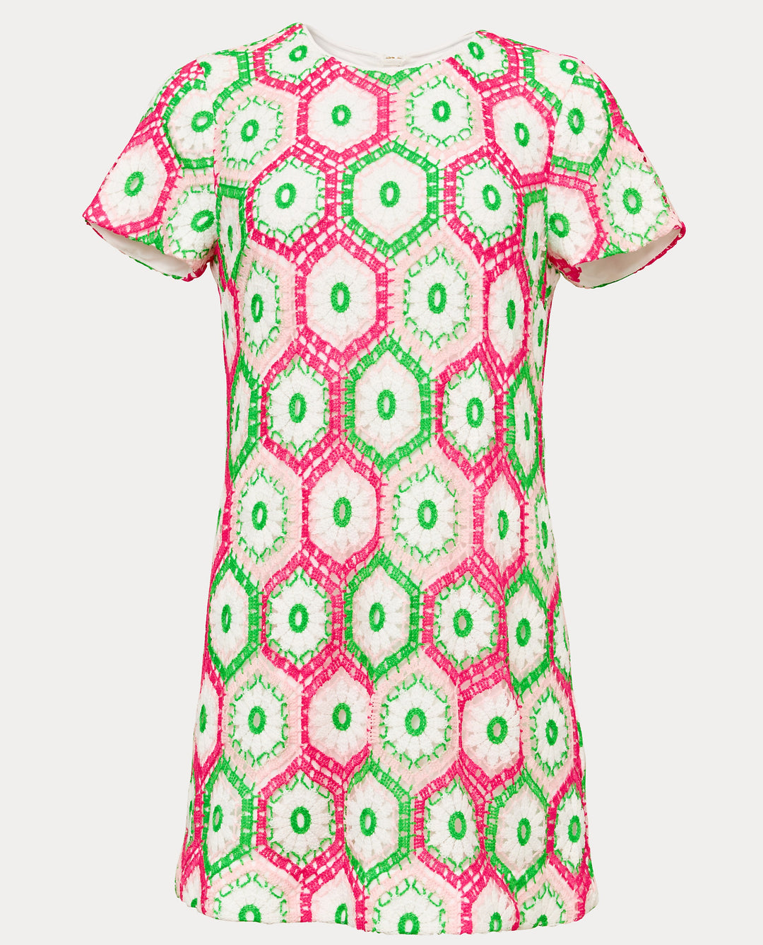 Leyla Shift Dress - Cherry Blossom Daisy Hex