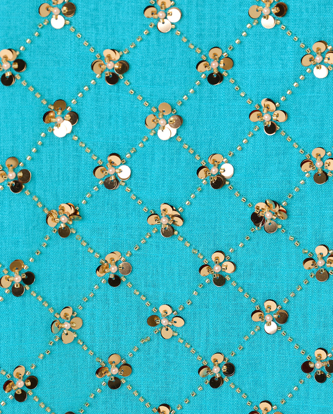 Tamala Dress - Turquoise Tide Beaded Sequin Embellished