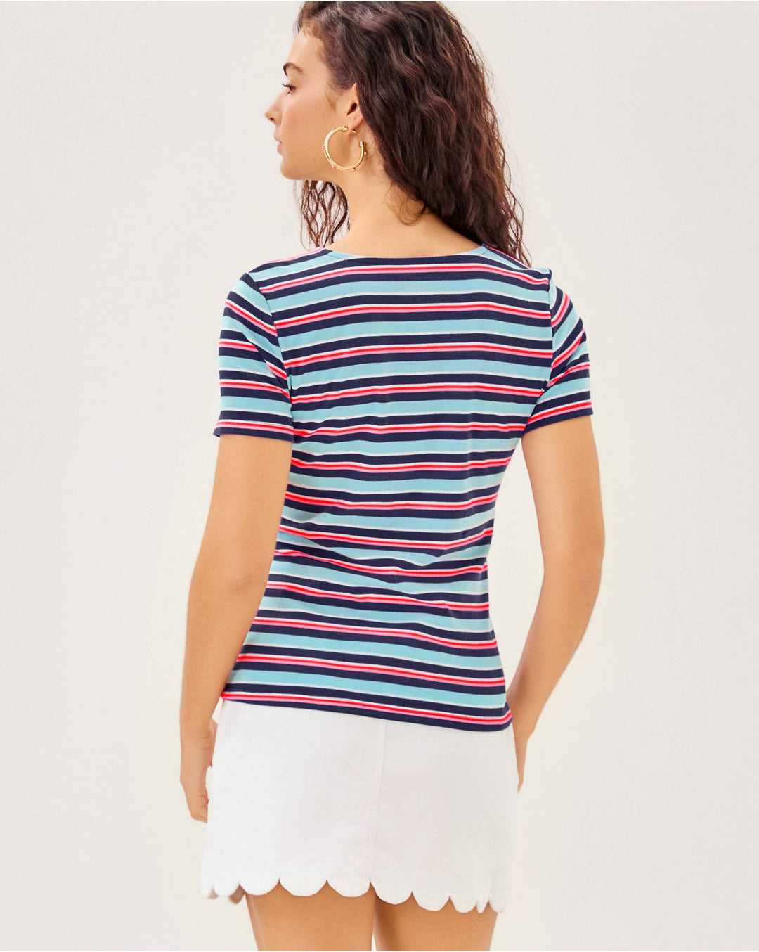 Beaty Knit Top - Multi Firecracker Yarn Dye Stripe