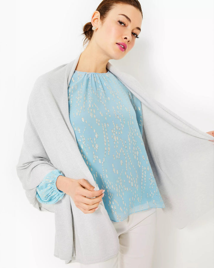 Lanelle Wrap - Heathered Pebble Beach Metallic