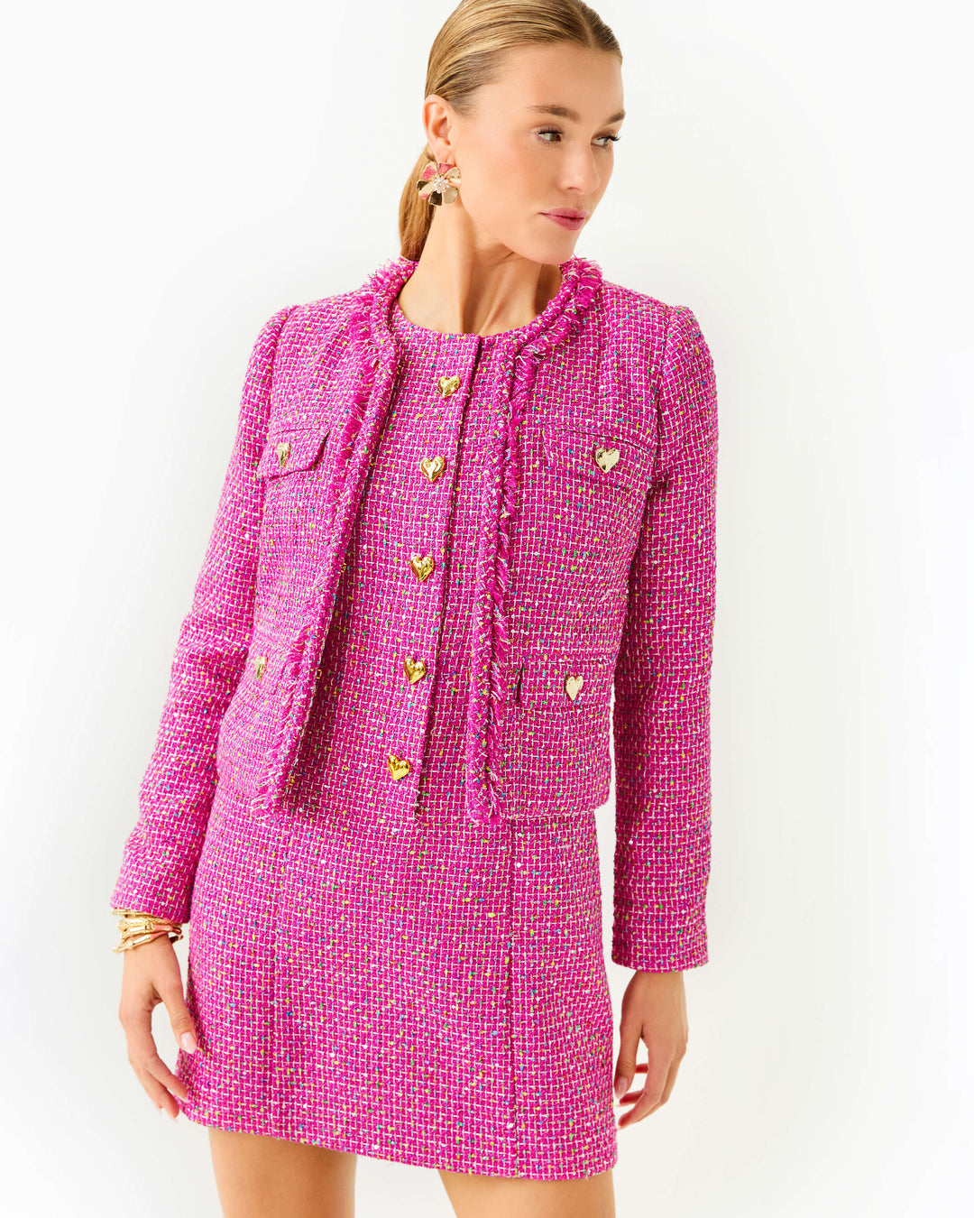 Kavita Boucle Jacket - Elderflower Blossom Bungalow Boucle