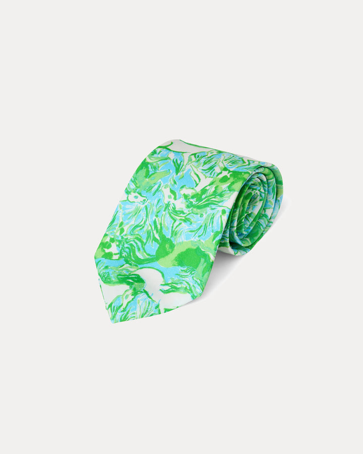 Mens Stuff Tie And Pocket Square - Capri Blue Galloping Gals