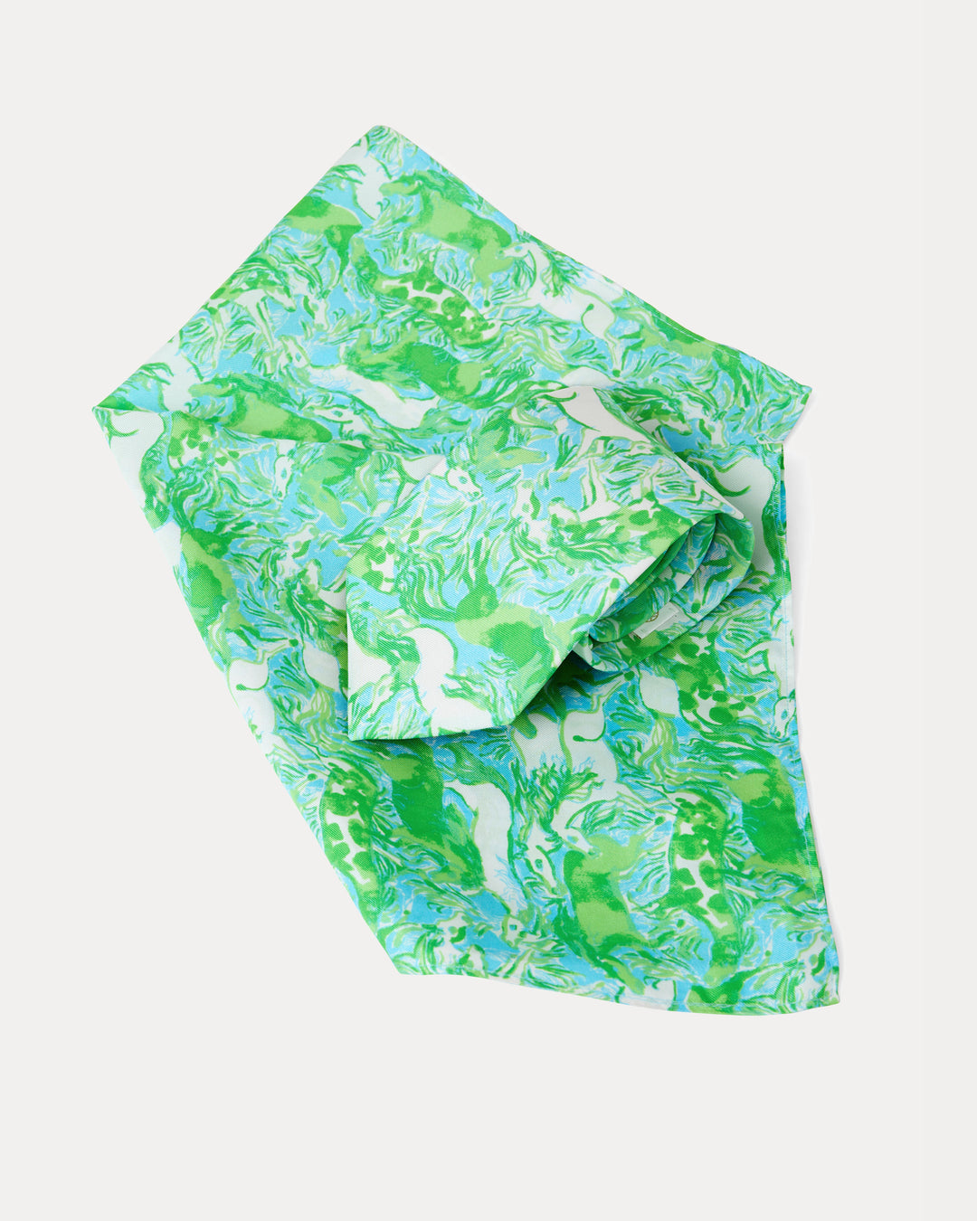 Mens Stuff Tie And Pocket Square - Capri Blue Galloping Gals