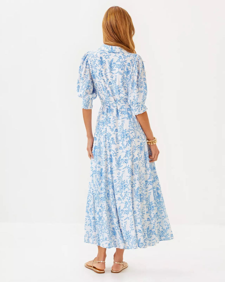 Larkyn Midi Shirtdress - Resort White Tall Tales