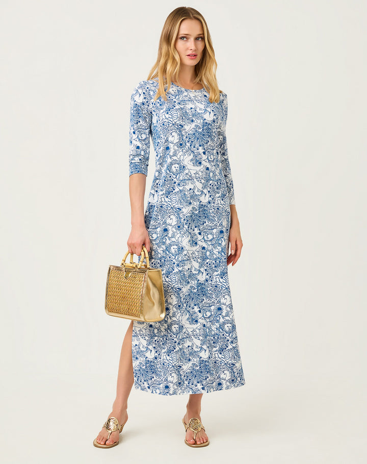 Deena Upf 50+ Dress - Starlight Navy Zoology