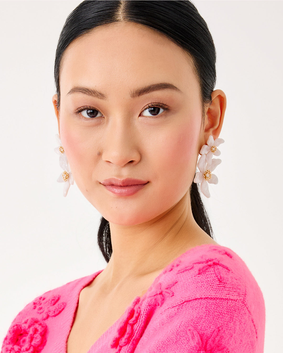 Plumes In Bloom Earrings - Coconut