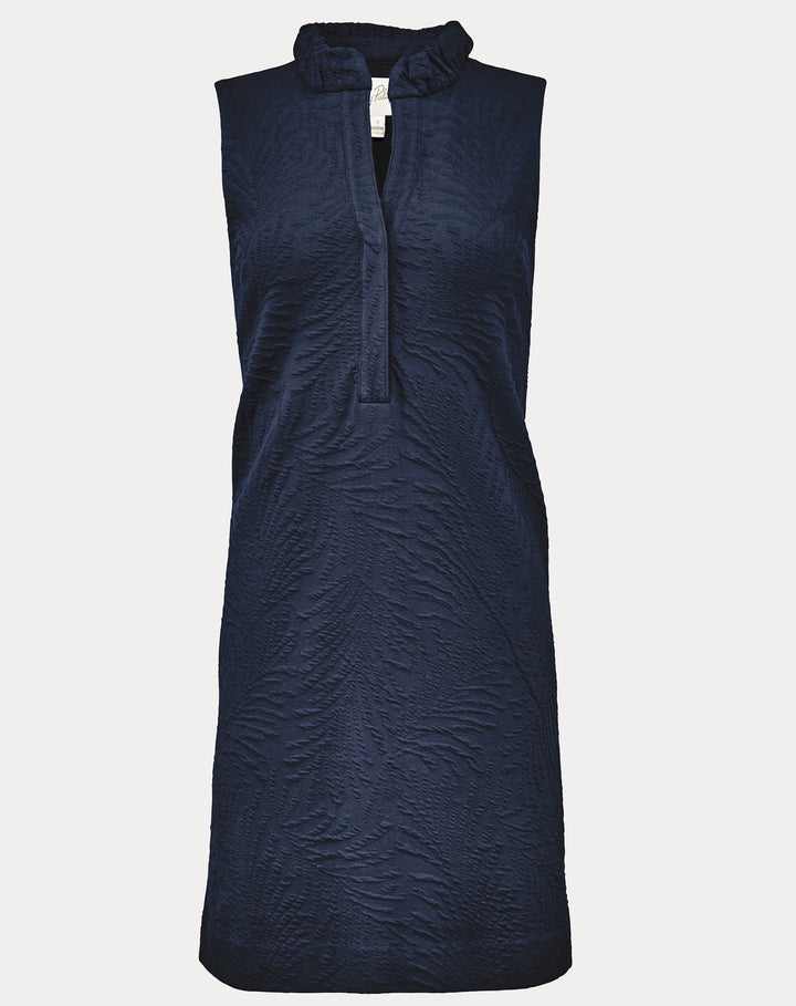 Elsey Shift Dress - Low Tide Navy Leafy Knit