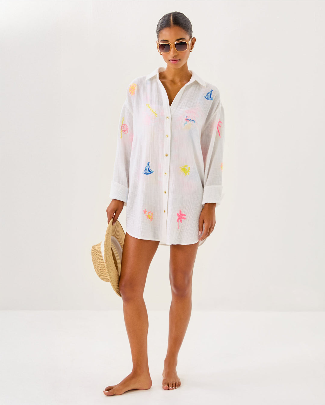 Kwitney Embroidered Long Shirt