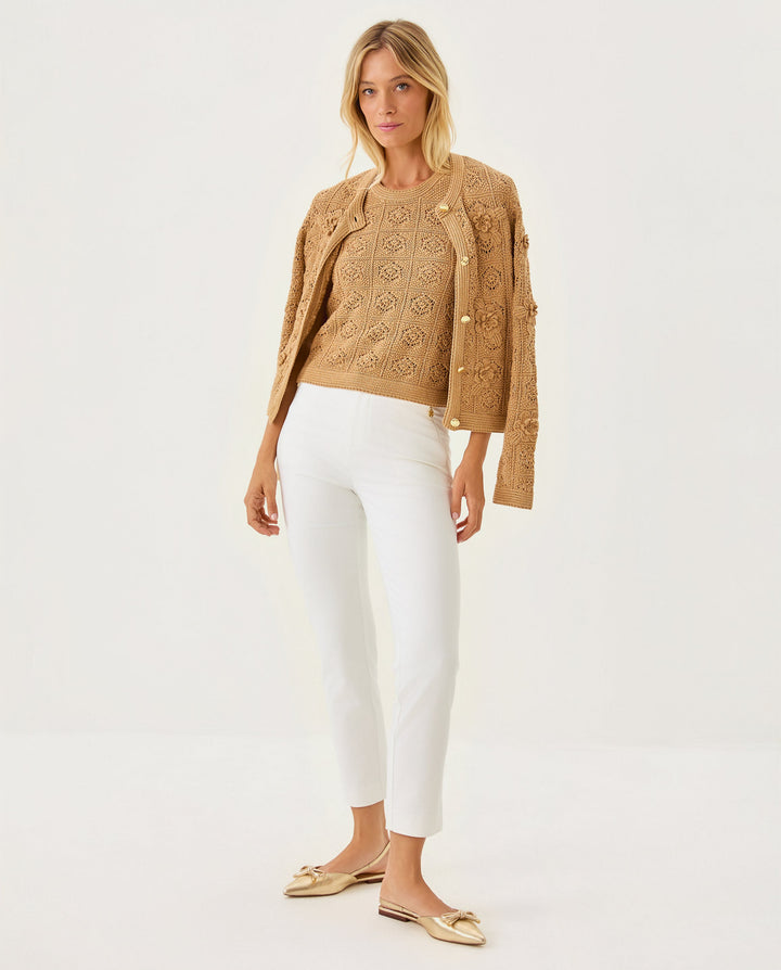 Lenalie Cardigan - Rattan Metallic