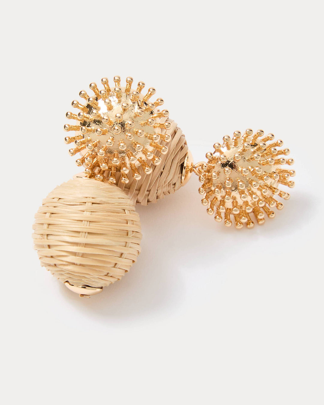 Summer Shorelines Wicker Earrings - Wicker Tan