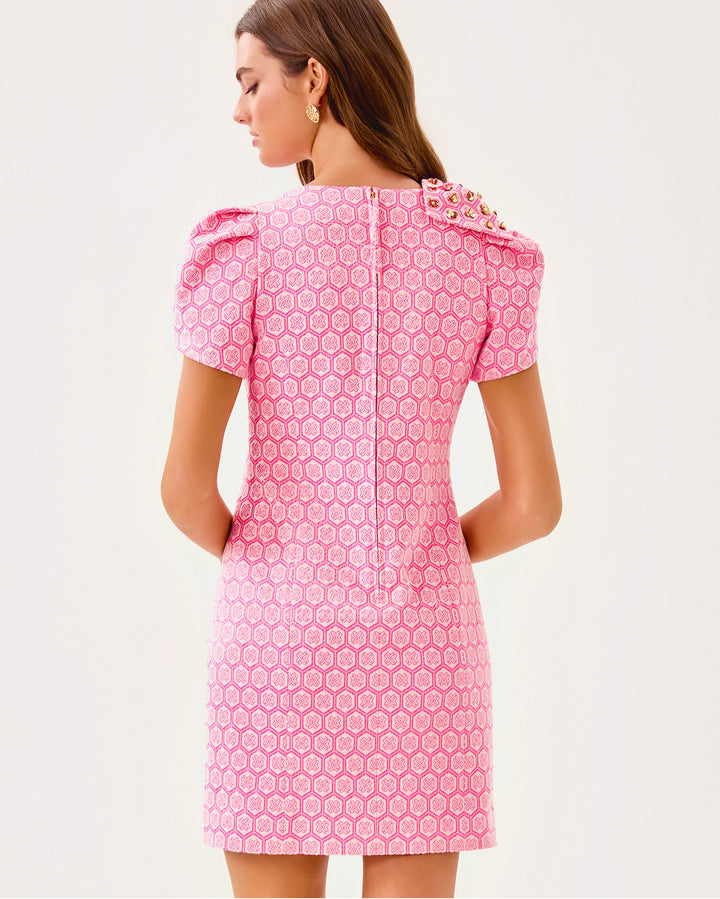 Cartwright Shift - Rousseau Pink Butterfly Brandmark Jacquard