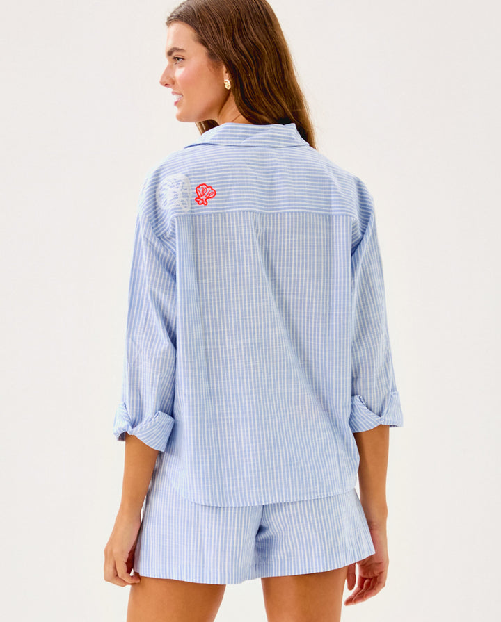 Bondi Button Down Shirt - Jacaranda Blue
