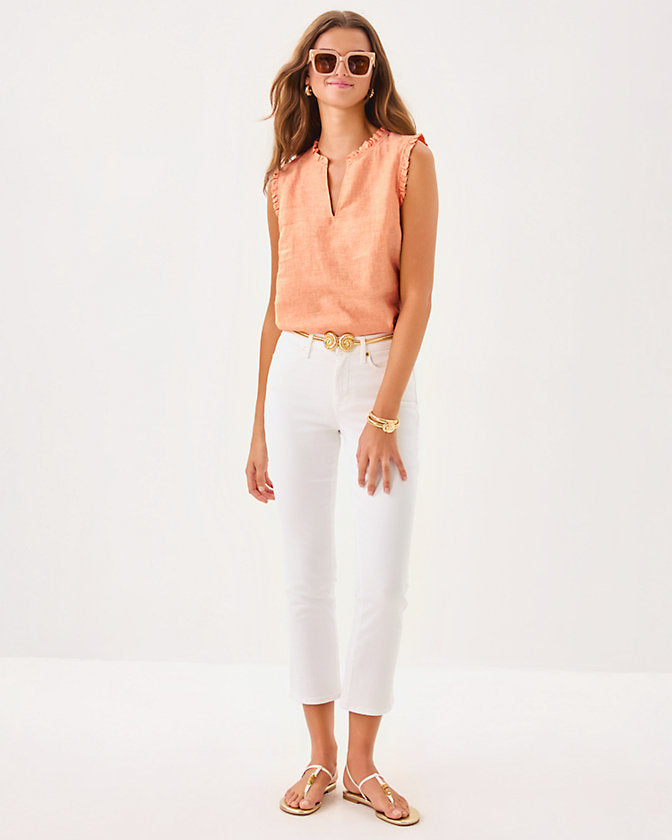 Kavalla Sleeveless Ruffle Top