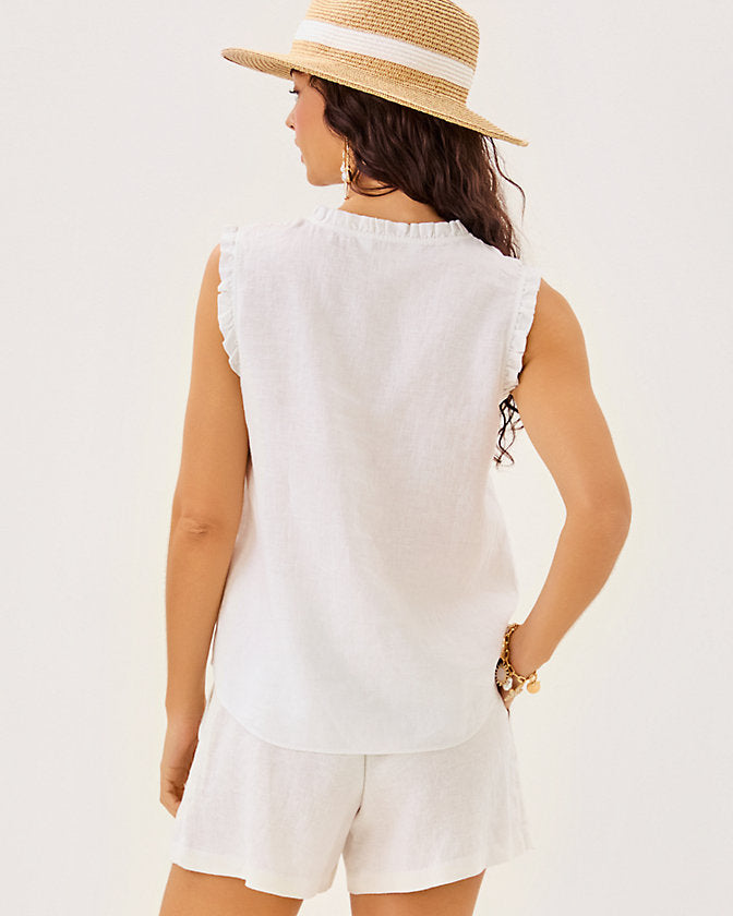 Kavalla Sleeveless Ruffle Top