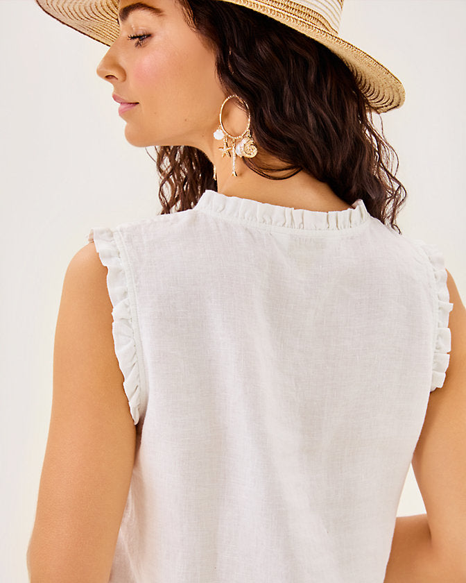 Kavalla Sleeveless Ruffle Top