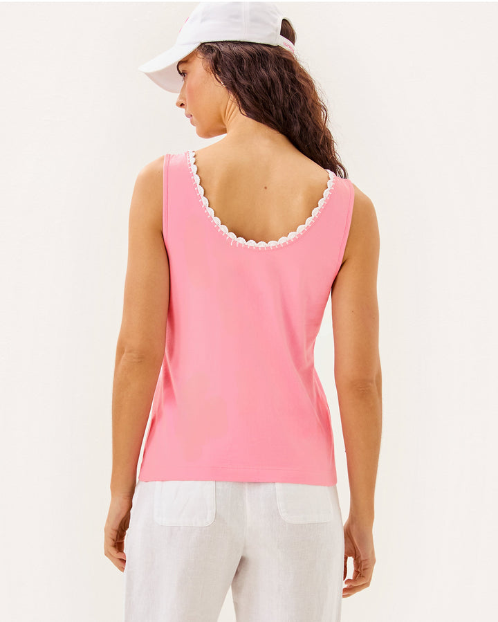Gabbie Crochet Trimmed Knit Tank Top