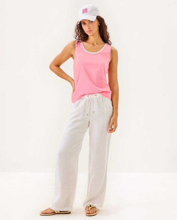 Gabbie Crochet Trimmed Knit Tank Top