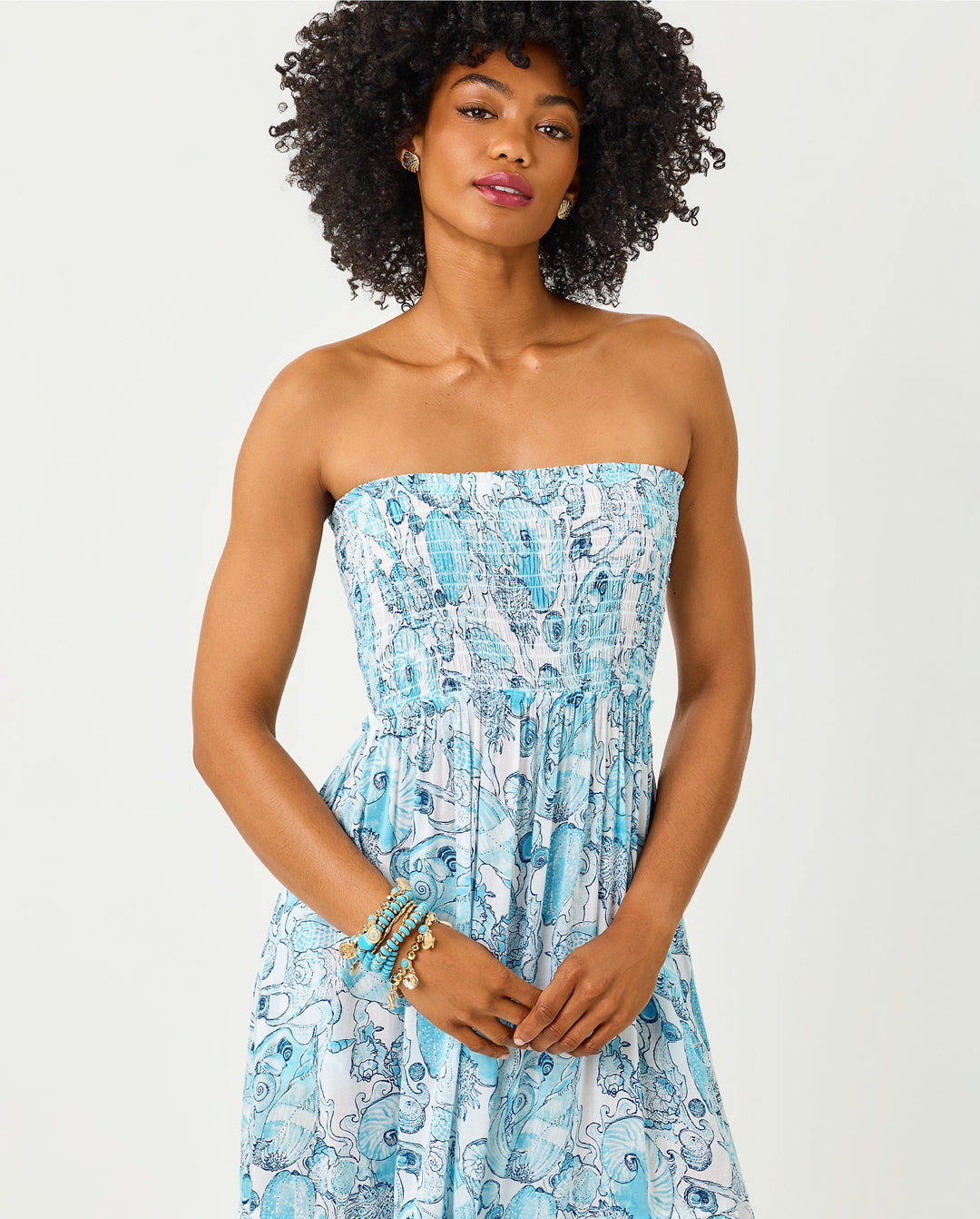 Anali Coverup - Resort White Shell Shine
