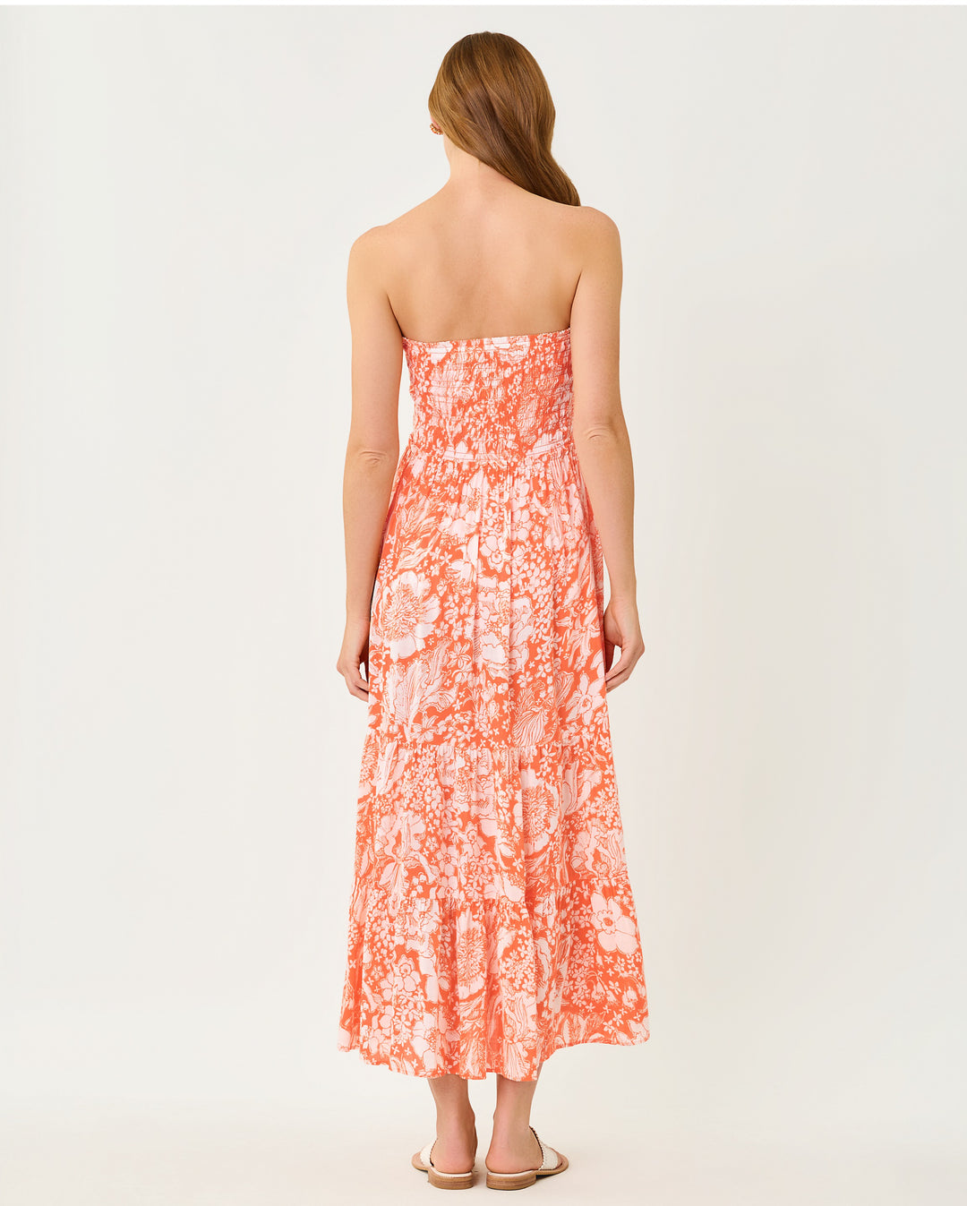 Anali Maxi Cover-Up - Sunset Orange Budding Romance