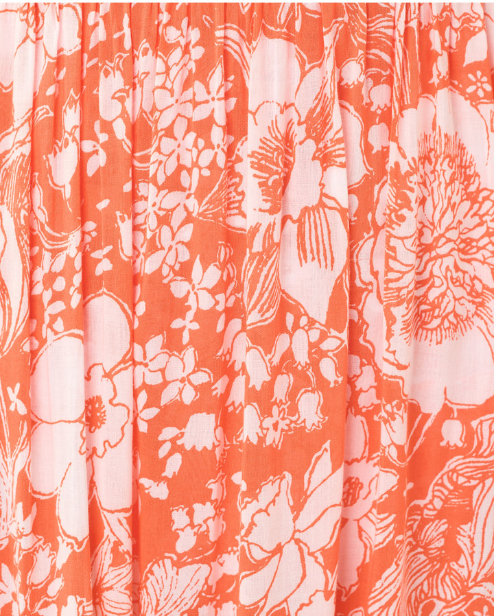 Anali Maxi Cover-Up - Sunset Orange Budding Romance