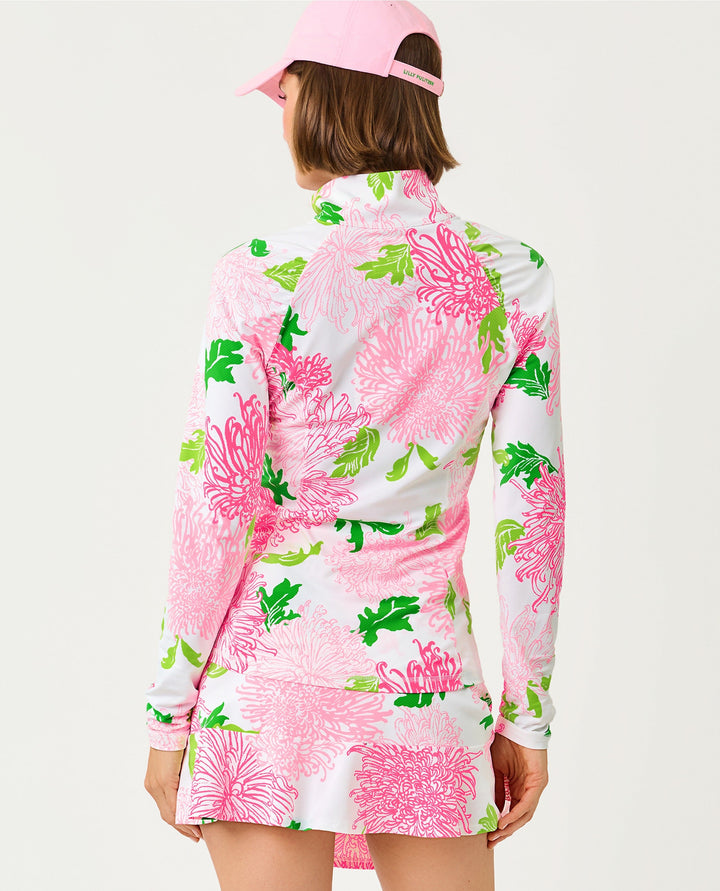 Justine Upf 50+ Half Zip Jacket - Resort White Lil Go