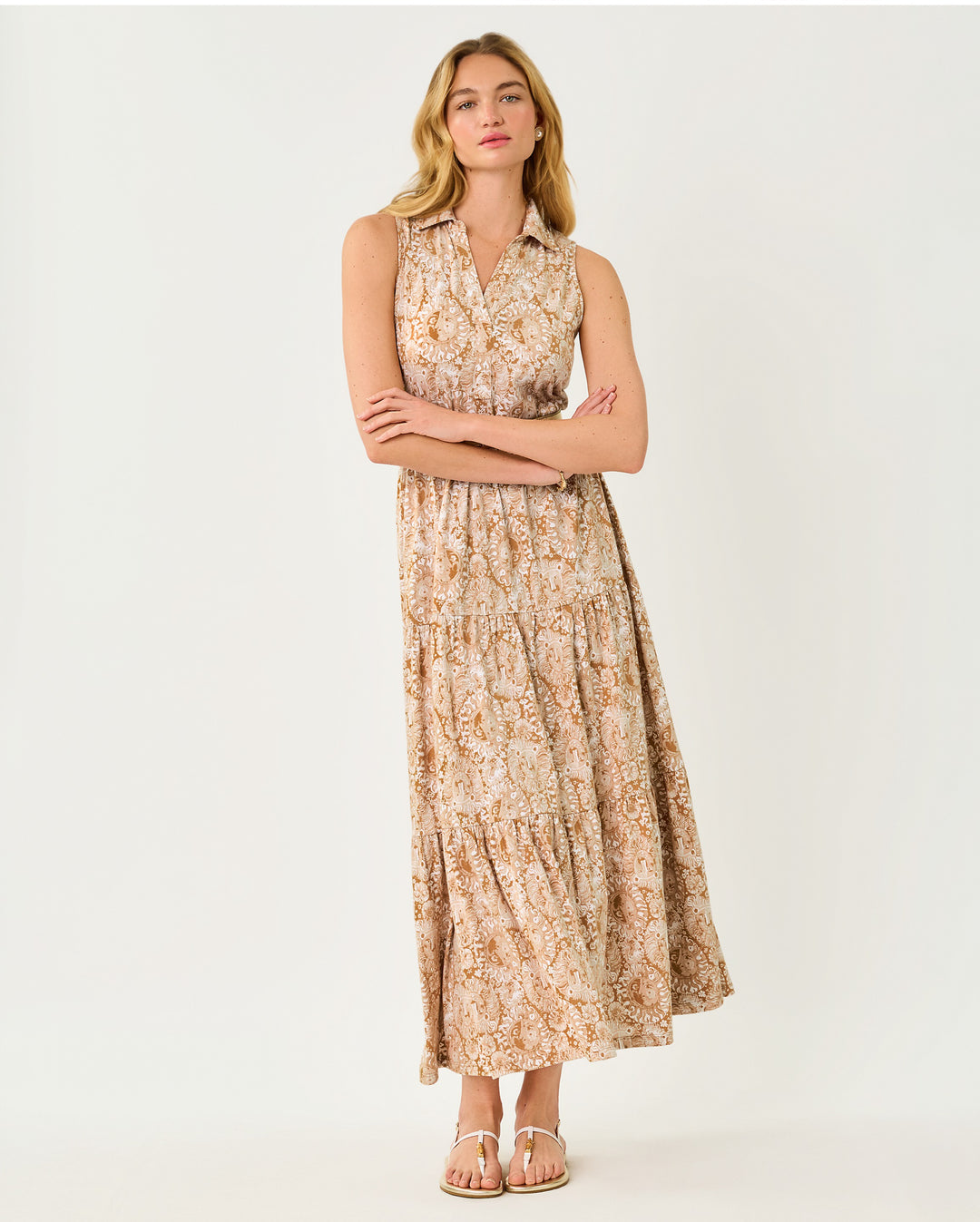 Riegan Maxi Dress - Iced Latte Lil Jims Stuff