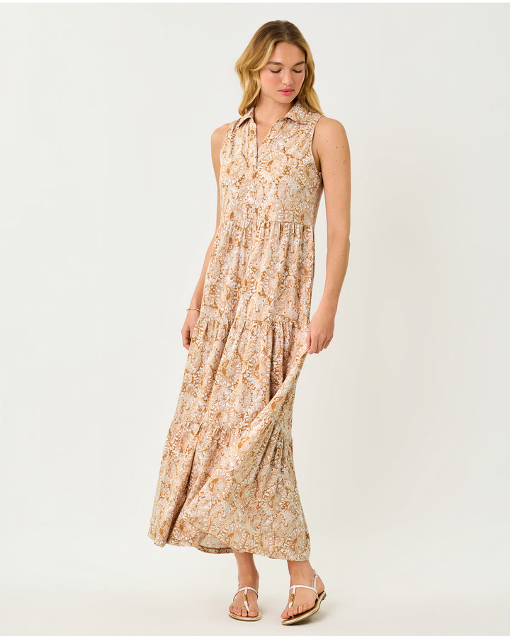 Riegan Maxi Dress - Iced Latte Lil Jims Stuff