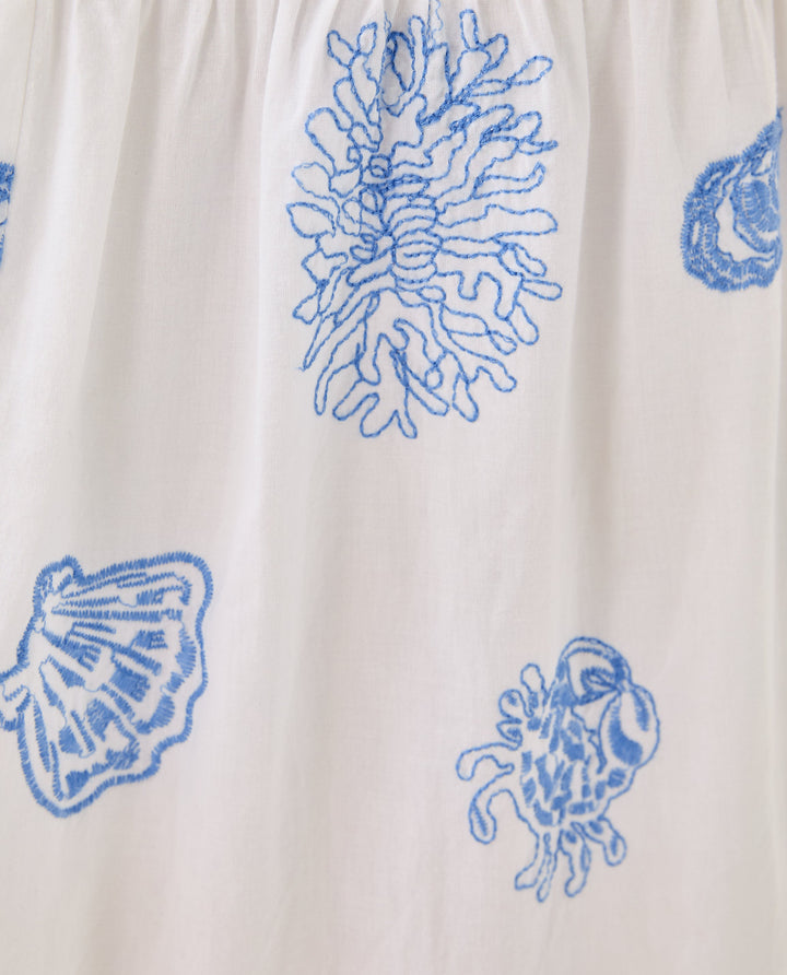 Zanna Embroidered Cotton Midi Dress