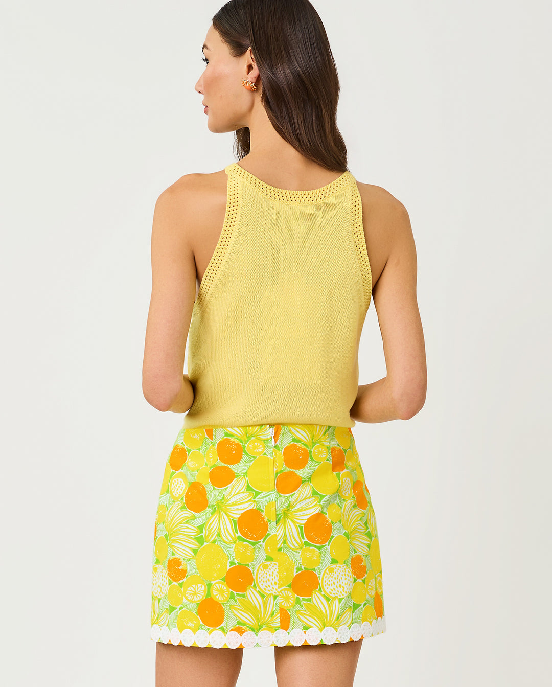 Emra Sweater Tank -  Finch Yellow Zesty Jacquard