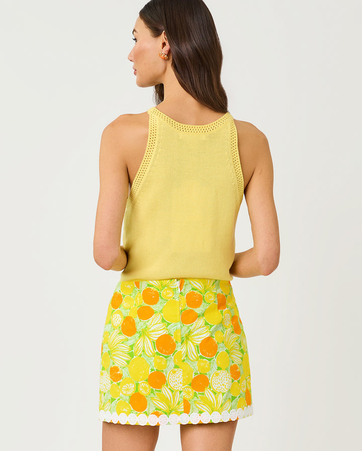Emra Sweater Tank -  Finch Yellow Zesty Jacquard