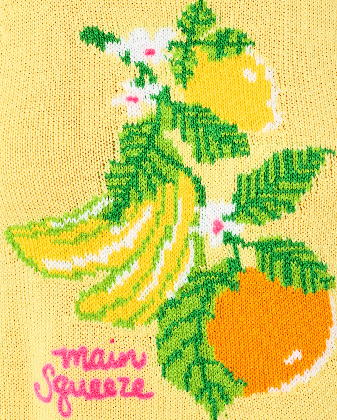 Emra Sweater Tank -  Finch Yellow Zesty Jacquard