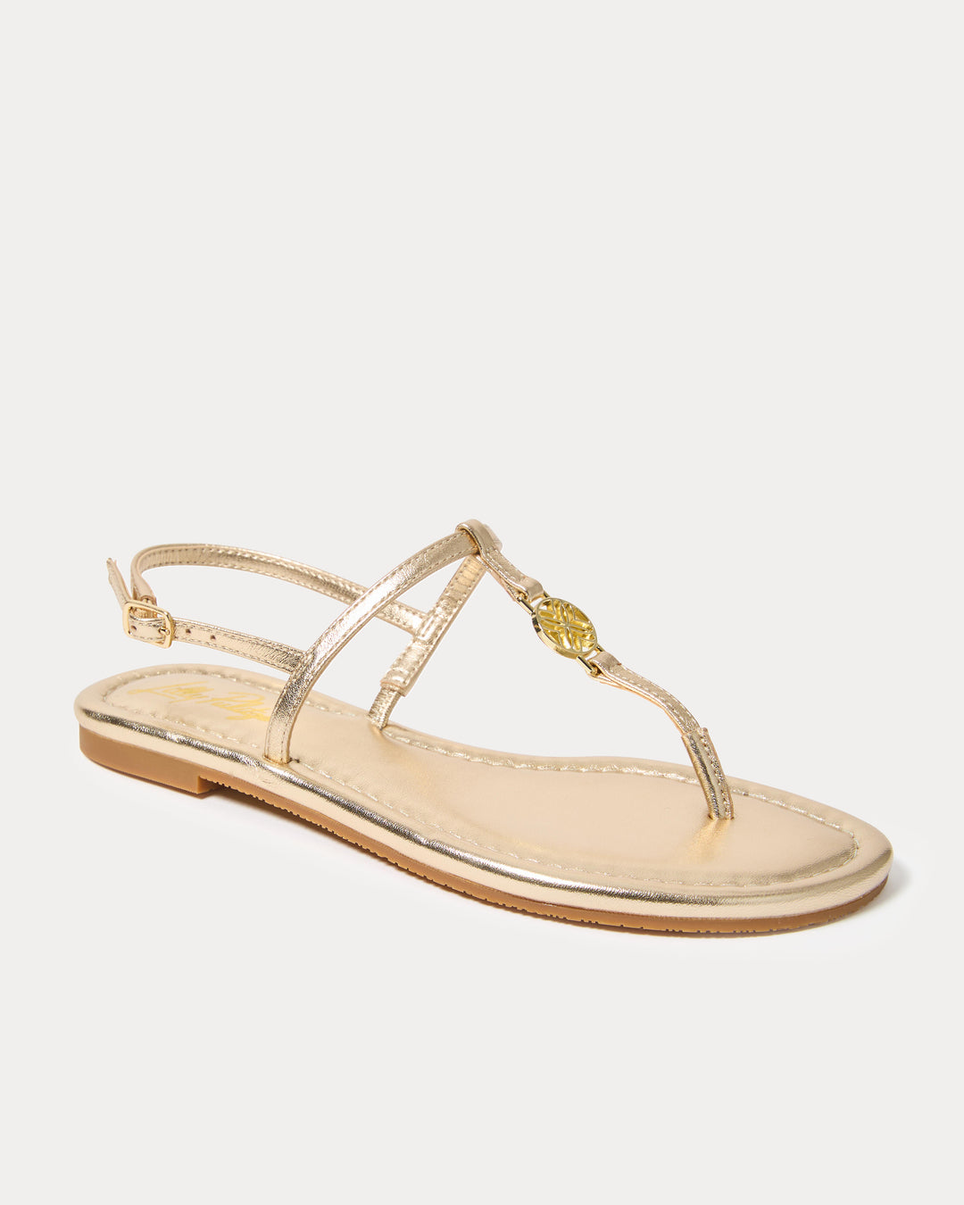 Delilah Logo Sandal - Gold Metallic