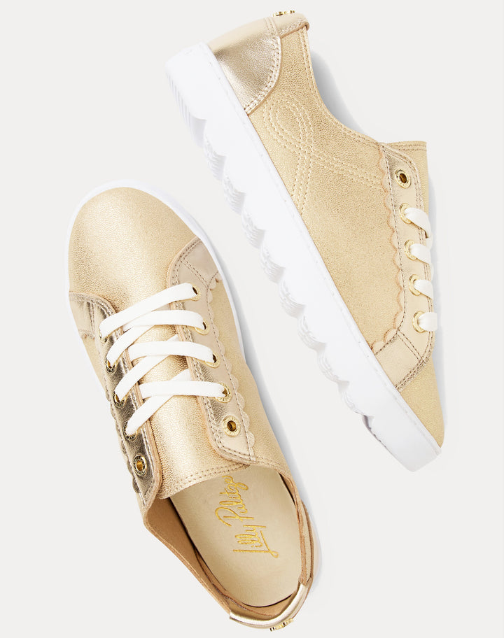 The Lilly Sneaker - Gold Metallic