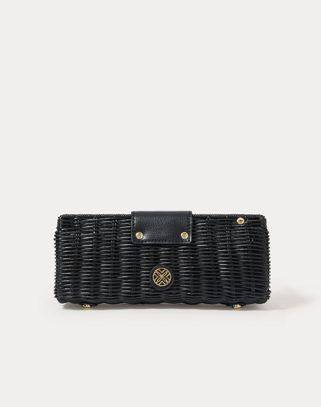 Leena Wicker Clutch - Noir