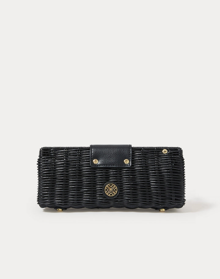 Leena Wicker Clutch - Noir
