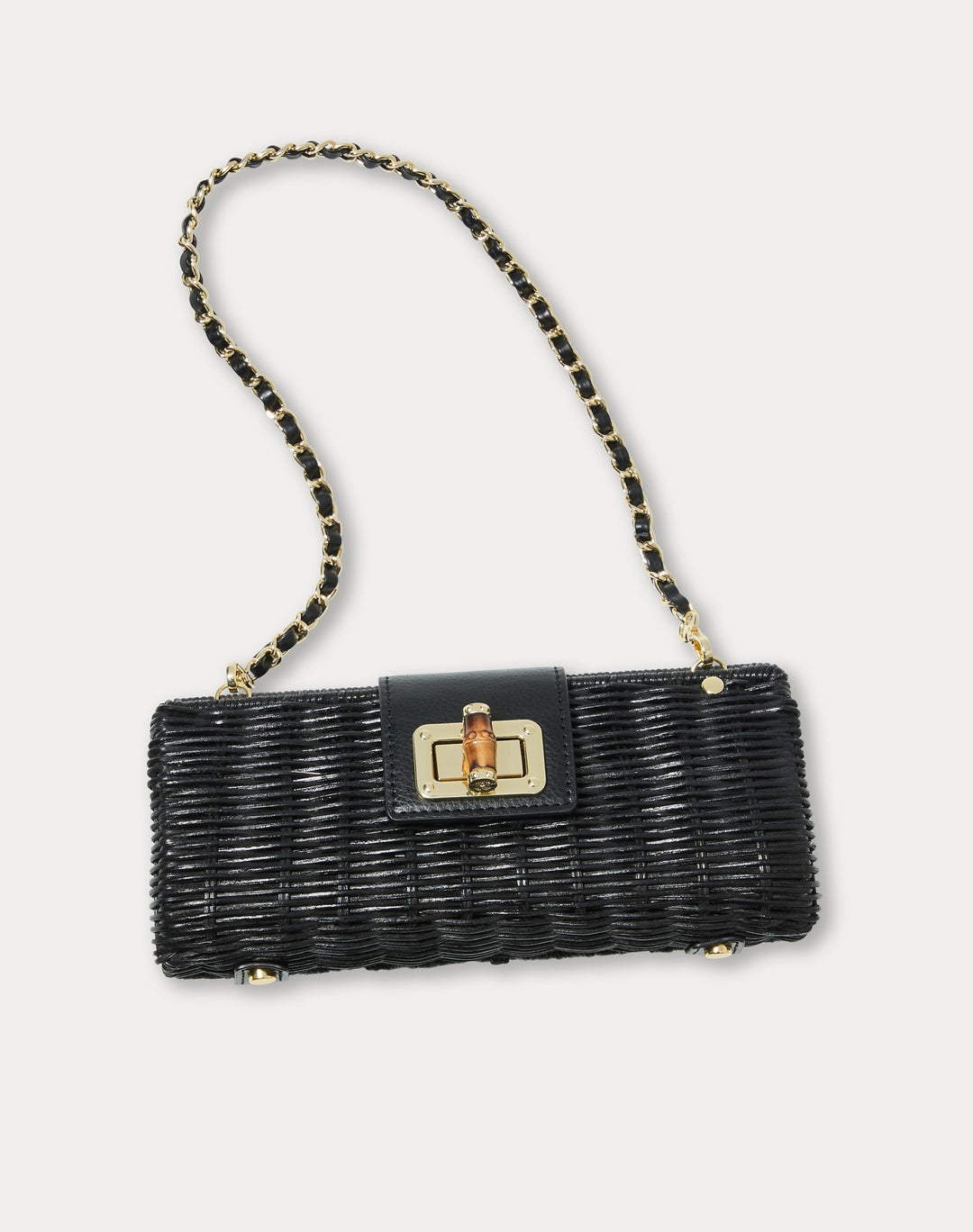 Leena Wicker Clutch - Noir