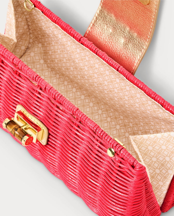 Leena Wicker Clutch - Paradise Punch