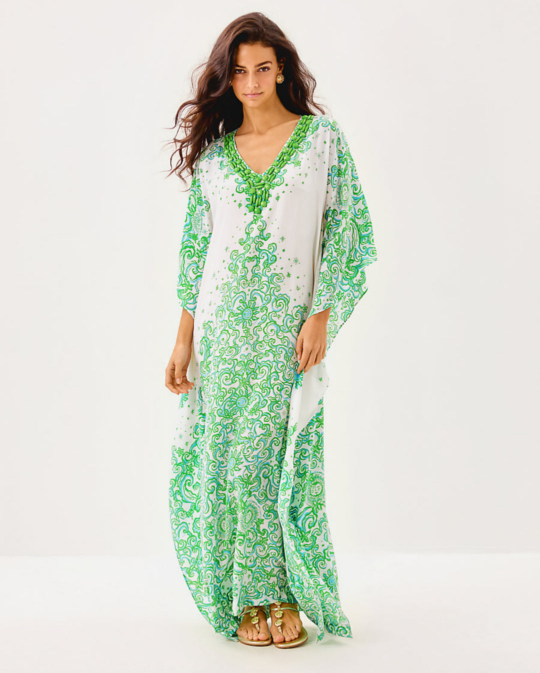 Marilla Silk Maxi Caftan