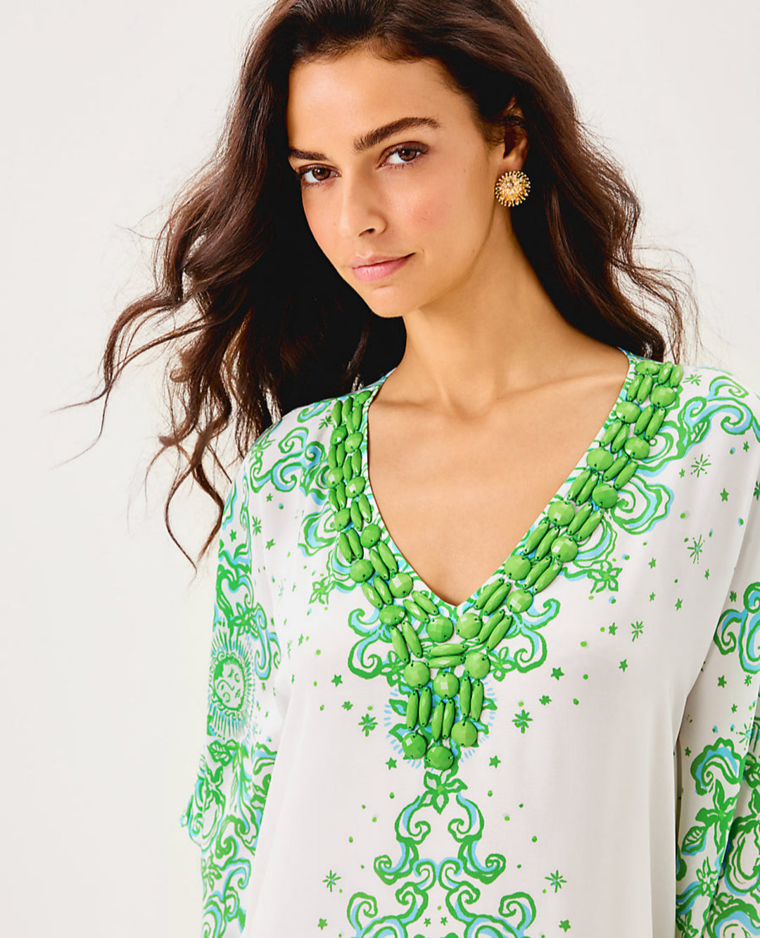 Marilla Silk Maxi Caftan