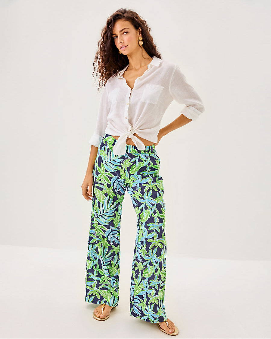 Daylen Linen Palazzo Pant