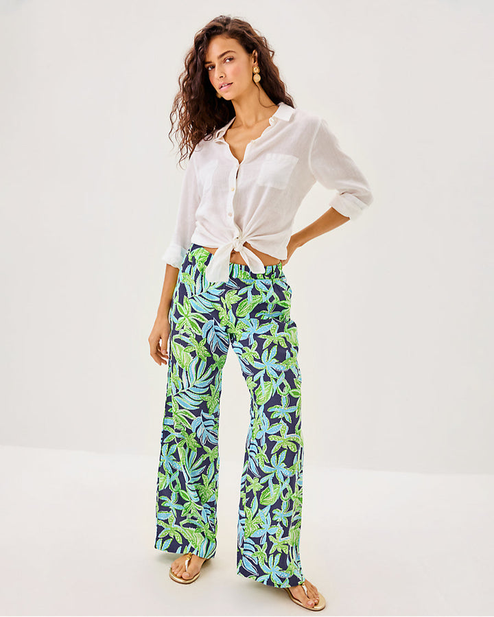 Daylen Linen Palazzo Pant