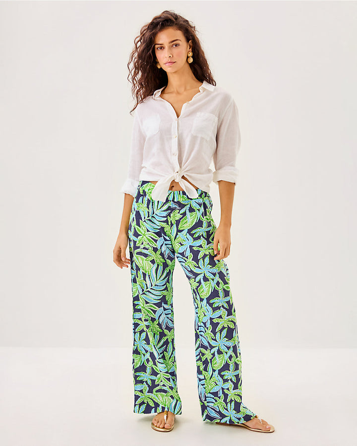 Daylen Linen Palazzo Pant