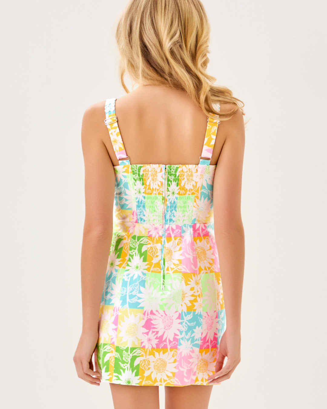 Isleen Skirted Romper - Multi Via Sunny Sunflowers