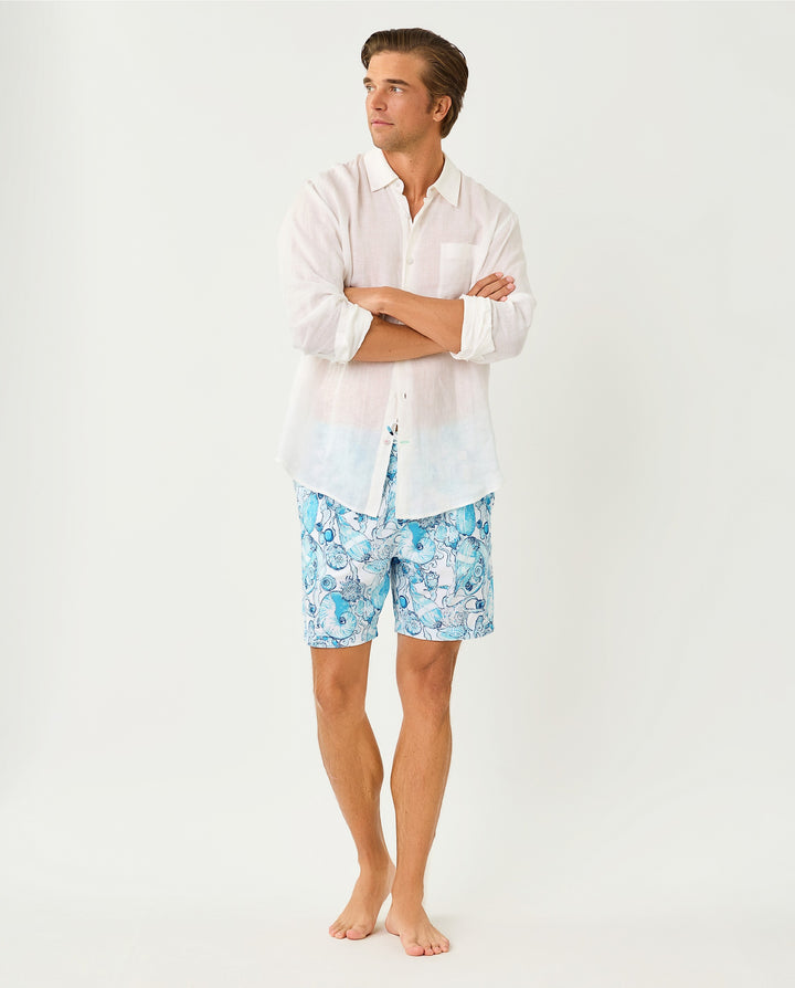 Mens Stuff Del Lago Swim Trunk - Resort White Shell Shine