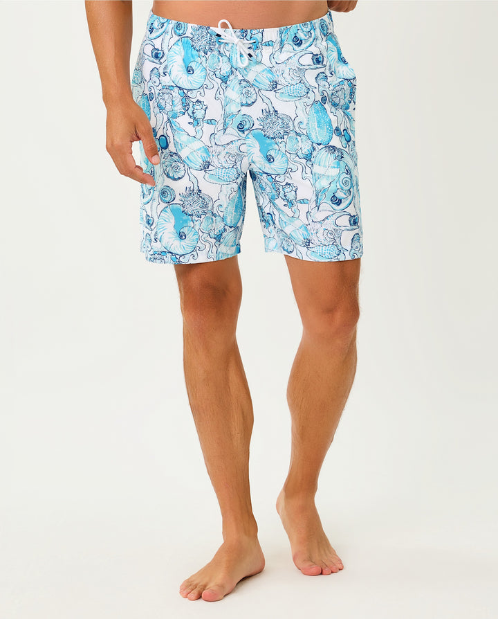 Mens Stuff Del Lago Swim Trunk - Resort White Shell Shine