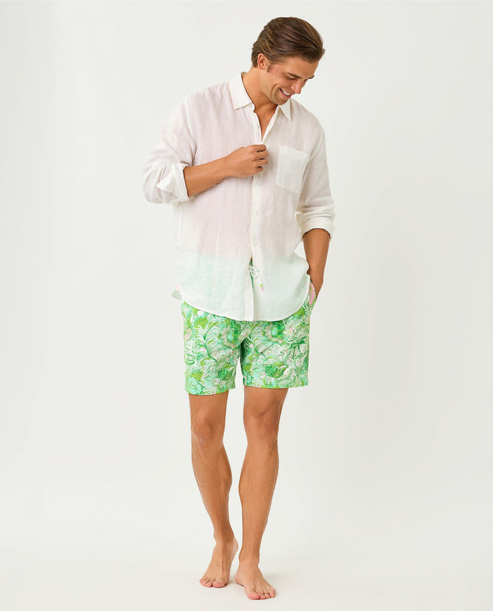 Mens Stuff Del Lago Swim Trunk - Resort White Ship To Shore