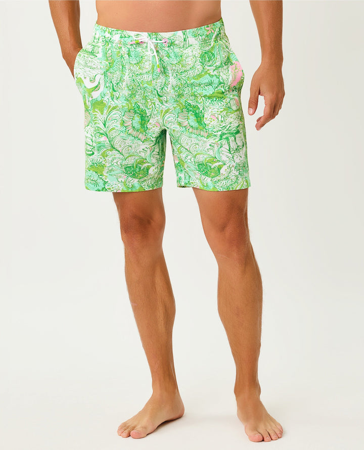 Mens Stuff Del Lago Swim Trunk - Resort White Ship To Shore