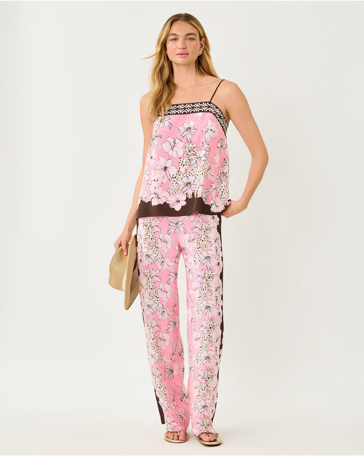 Vianna Silk Palazzo Pant - Coco Beach Wildness