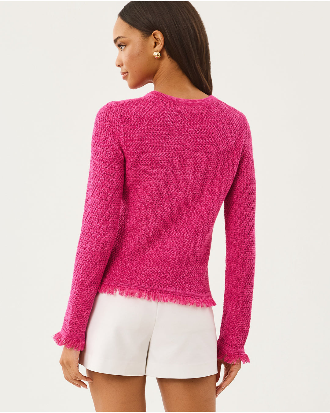 Kelso Cardigan - Pink Aster Marl