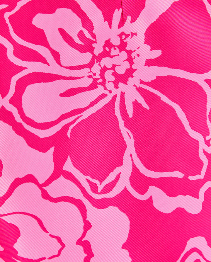 Britnee Jacquard Shift Dress - Parigi Pink Go Big Satin Jacquard